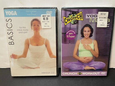 Crunch Yoga Mama Prenatal DVD 2004 / Yoga Basics workout exercise new