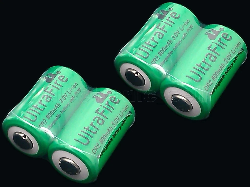 Baterías recargables UltraFire CR2 800mAh 3.0V Li-ion 4 piezas NUEVAS EE. UU. Foto 3 de 4