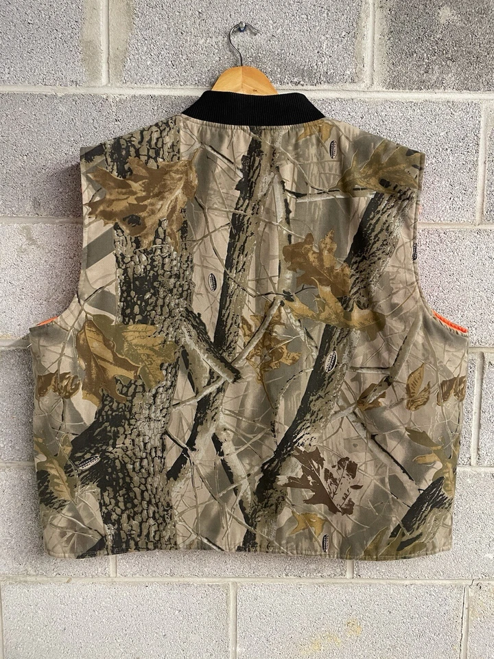VTG 90’s Real tree Canvas Camo Hunting Zip Up Vest - Image 4 of 4
