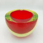 Vintage Murano Sommerso Uranium Cobalt Glass Antonio Da Ros Geode Bowl Asthray