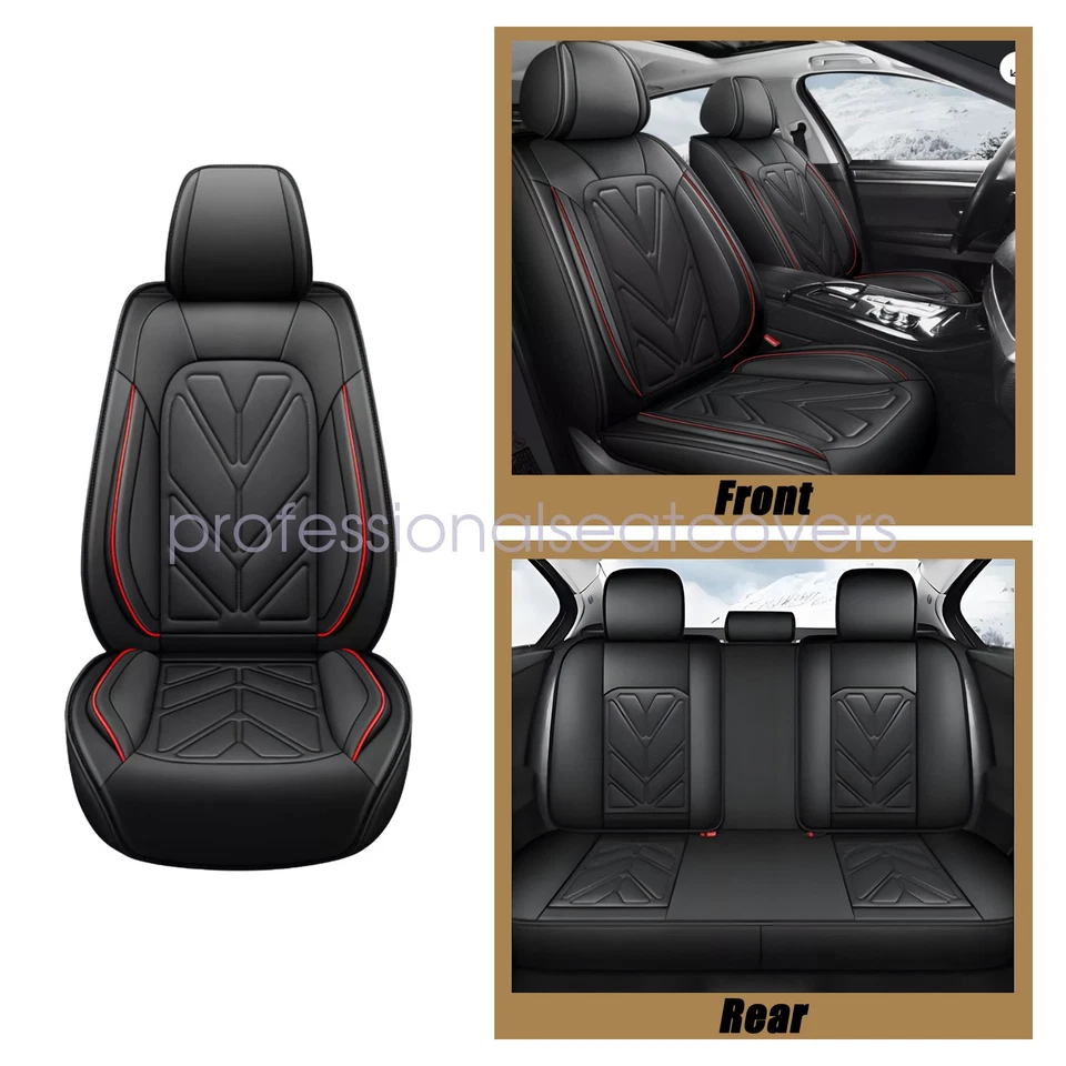 Fits Nissan Kicks March NP300 Car 5 Seat Covers Full Set Front Rear Cushion Pads Foto 4 de 4
