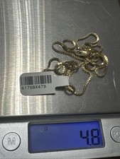 10kt Real Solid Gold Box Chain 4.73 Grams 22  10k New with Tag