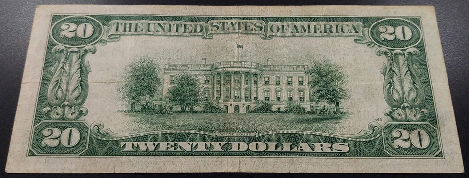 1934 B $20 Federal Reserve Note, STAR NOTE, Chicago! Fr# 2056 G *. - Image 3 of 4