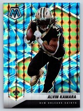 2021 Panini Mosaic #146 Alvin Kamara Blue Mosaic Prizm