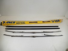 Vintage 16 Anco 21-16 826 Black Button Peaked Pin Type Wiper Blade Pair Vintage 16 Anco 21-16 826 Black Button Peaked Pin Type Wiper Blade Pair