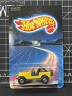 Vintage Hot Wheels 1987 Jeep CJ-7 #3954 Yellow Sealed Unpunched