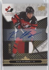 2018 Upper Deck Team Canada Juniors Premium Swatch /199 Kale Clague #10 Auto 9uf