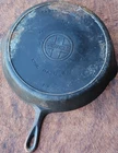 Griswold Cast Iron Skillet Frying Pan No. 12 Erie PA USA Cross Logo *Cracked*