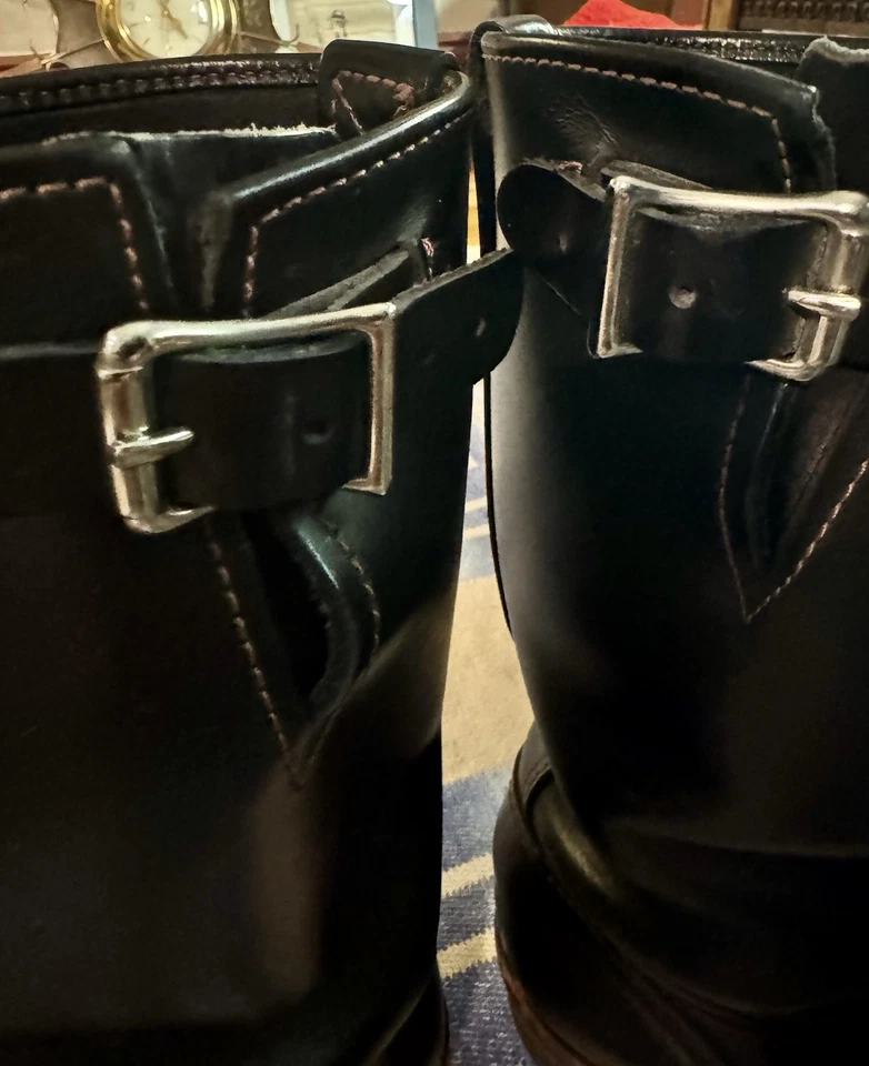 Botas Wesco Engineer Boss para hombre 10 D negras forradas de cuero suela Vibram EE. UU. Foto 4 de 4