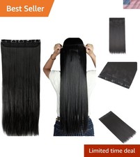 Gorgeous 30'' Clip-in Hair Extensions in Natural Black - 5 Secure Clips
