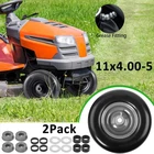 2 Pack 11x4.00-5 Flat Free Lawn Mower Tires and Wheels Assembly 11x4x5 Zero Turn