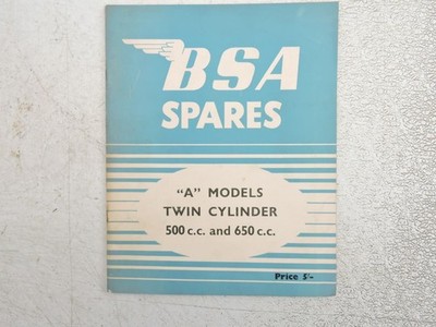 1954-57 BSA 500 650 A7 A10 Pre-Unit Spare Parts Catalog List Book Manual L14769