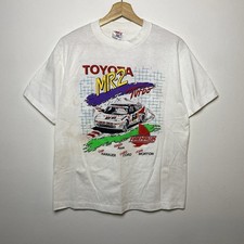 Vintage 90s Toyota MR2 Turbo Firehawk Racing T Shirt Aase Bros Tee Jays Large
