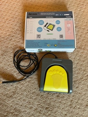 iKKEGOL USB Foot Pedal Switch IKG 10695GR FootSwitch FS2016 Programmable Single