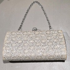 Vintage Evening Clutch Purse With Rhinestone Clasp