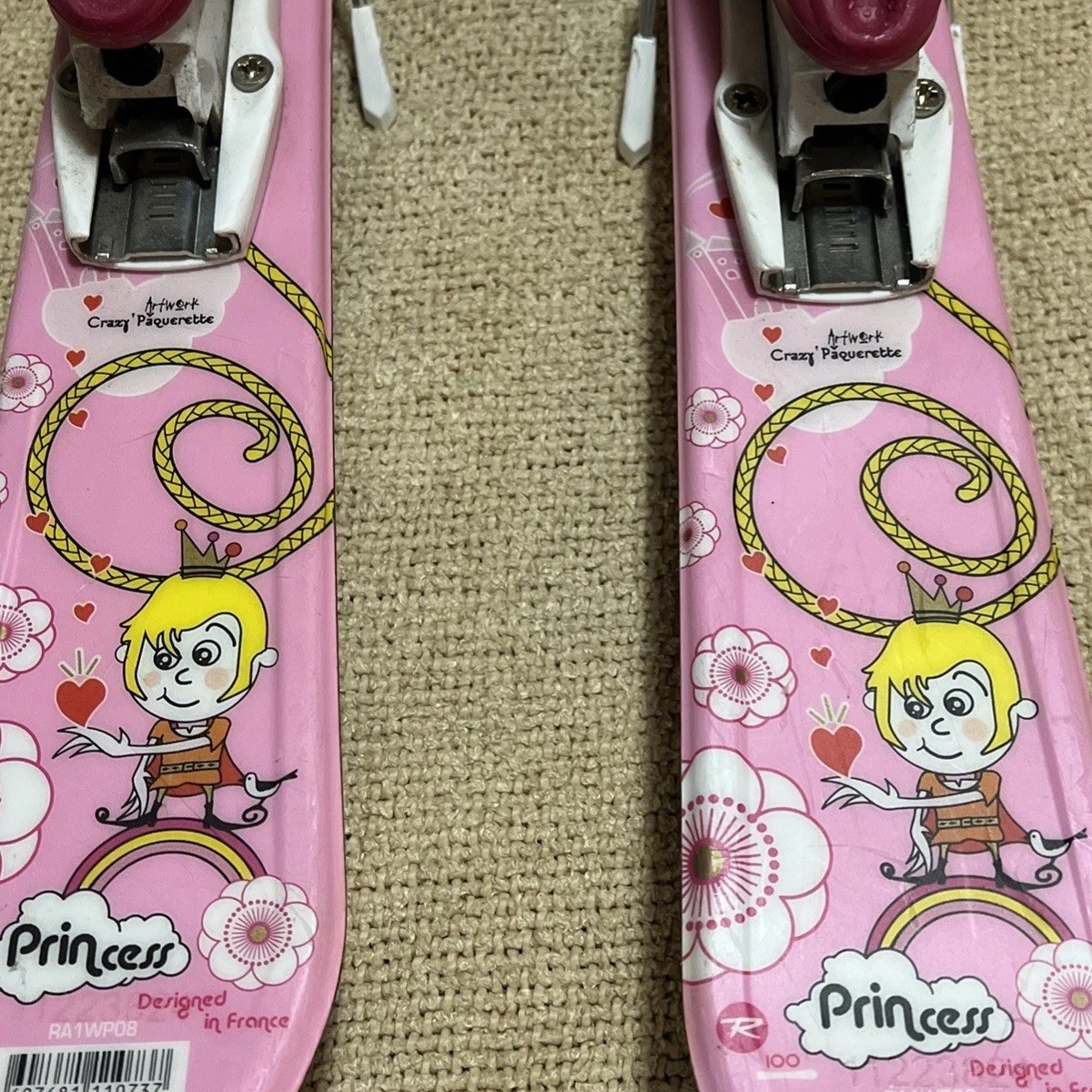 Alpine Downhill Snow Sk ROSSIGNOL PRINCESS 39”Long Skis 100cm w