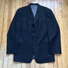 Vintage GIVENCHY Black Suit Jacket Blazer 90s Pure Wool Old Money Men Sz - 41