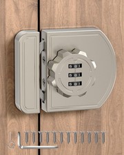 1 PCS Nickel 180 Degree Keyless Cabinet Lock 3Digit Anti Pry Combination