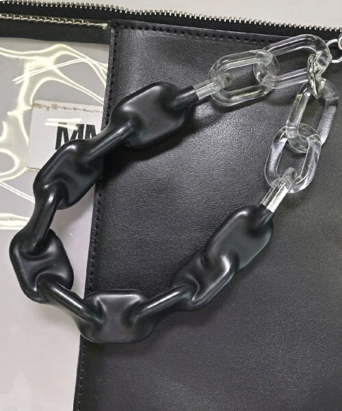 MM6 Bolso Clutch Mujer Vintage Usado Marrón Cuero Accesorios B Foto 4 de 4