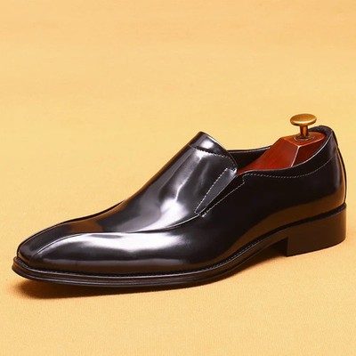 Men's Loafers Genuine Leather Slip on Evening Wedding Casual Dress Office Shoes