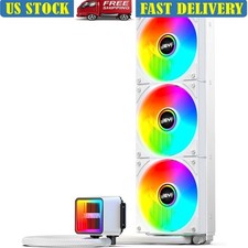 Three 120mm ARGB Fans 360mm CPU Liquid Cooler AIO Low Noise Efficient Pump New