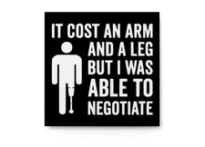It Cost an Arm | Funny Sign for Home or Game Room Decor