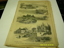 1860  LESLIE'S NEWS  UNDERCLIFF, RESIDENCE OF GEN GEORGE P MORRIS COLD SPRING NY