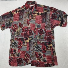 Vintage Pierre Cardin Shirt Mens Medium Multicolor Floral Made IKorea 90s
