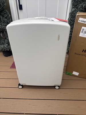 Hanke 28  Large  Luggage with Spinner Wheels PC Hard case Suitcase Smoke White