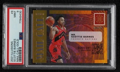 2021-22 Panini Illusions Mail Call Gold 4/10 Scottie Barnes #8 PSA 9 MINT z6j