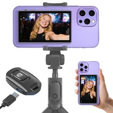 Selfie Monitor Screen for Phone with USB-C Remote Control, Magnetic Wireless ...