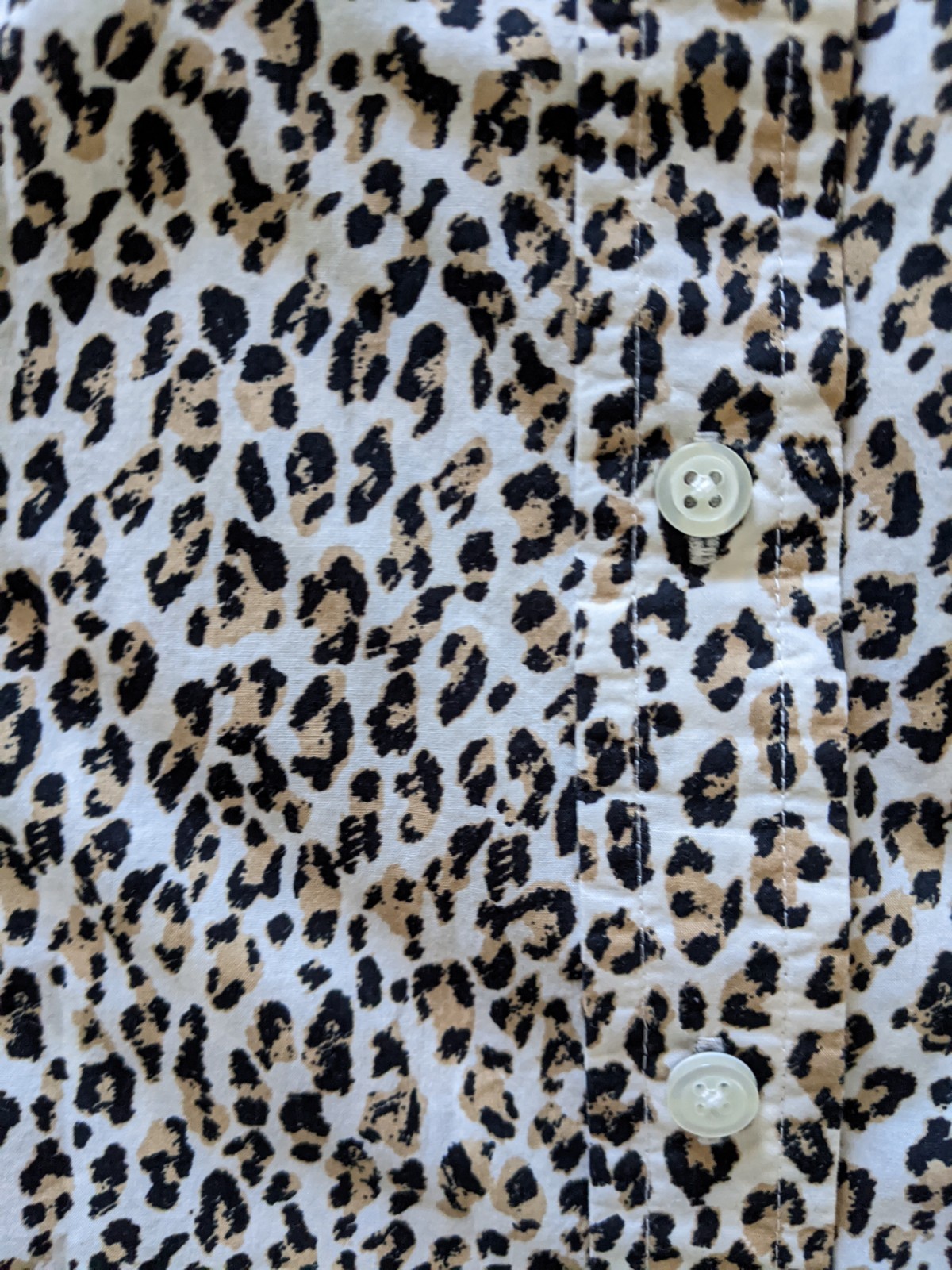 Talbots Petite Leopard Print Button Down Cotton L… - image 9