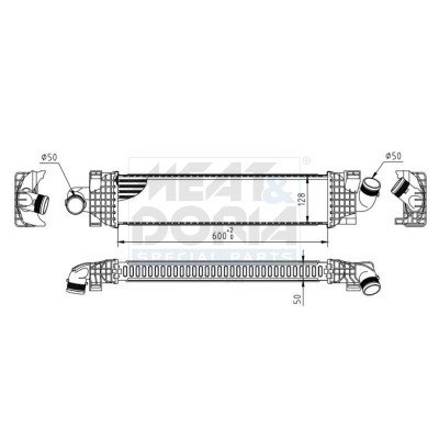 Meat & Doria LadeluftküHler LLK FüR Ford Kuga II 2.0 Tdci 4X4 Fiat Ducato DM2-image