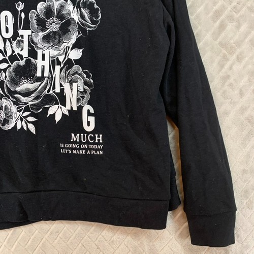 Camiseta Primark Niños 12 Negra Manga Larga Estampado Gráfico Floral Deletreado - Imagen 4 de 18
