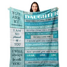 Daughter Gift From Mom Dad Birthday Gifts Christmas Blanket 60x50 Valentines