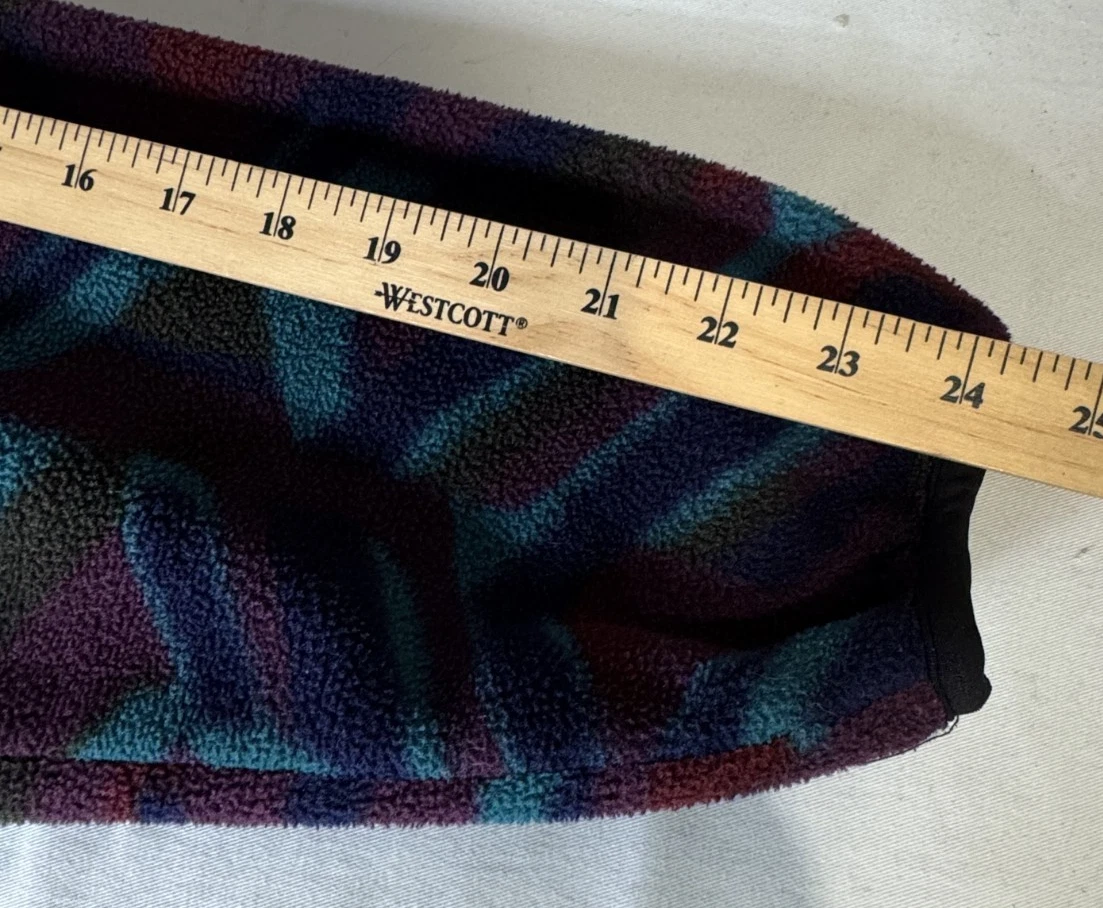 Vintage MERKLEY HEADGEAR Blue Aztec Print Fleece Sherpa Sweater Pullover Sz XL - product detail image 6