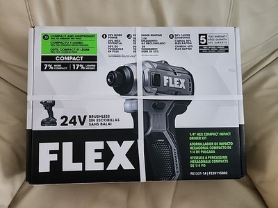 FLEX COMPACT 24-volt 1/4-in Brushless Cordless Impact Driver Kit (FX1331-1A)