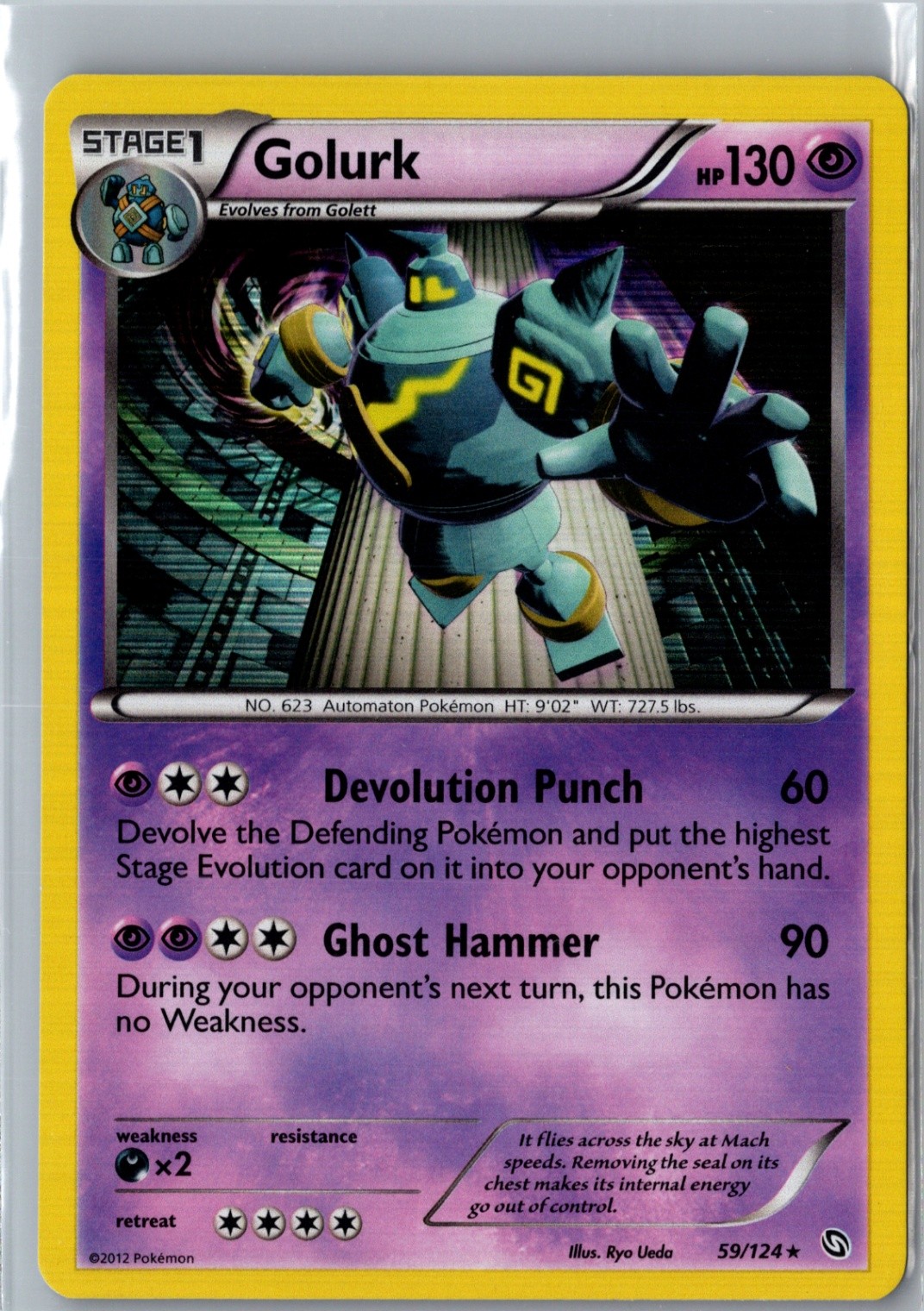 Golurk Holo Rare Dragons Exalted 59/124 LP