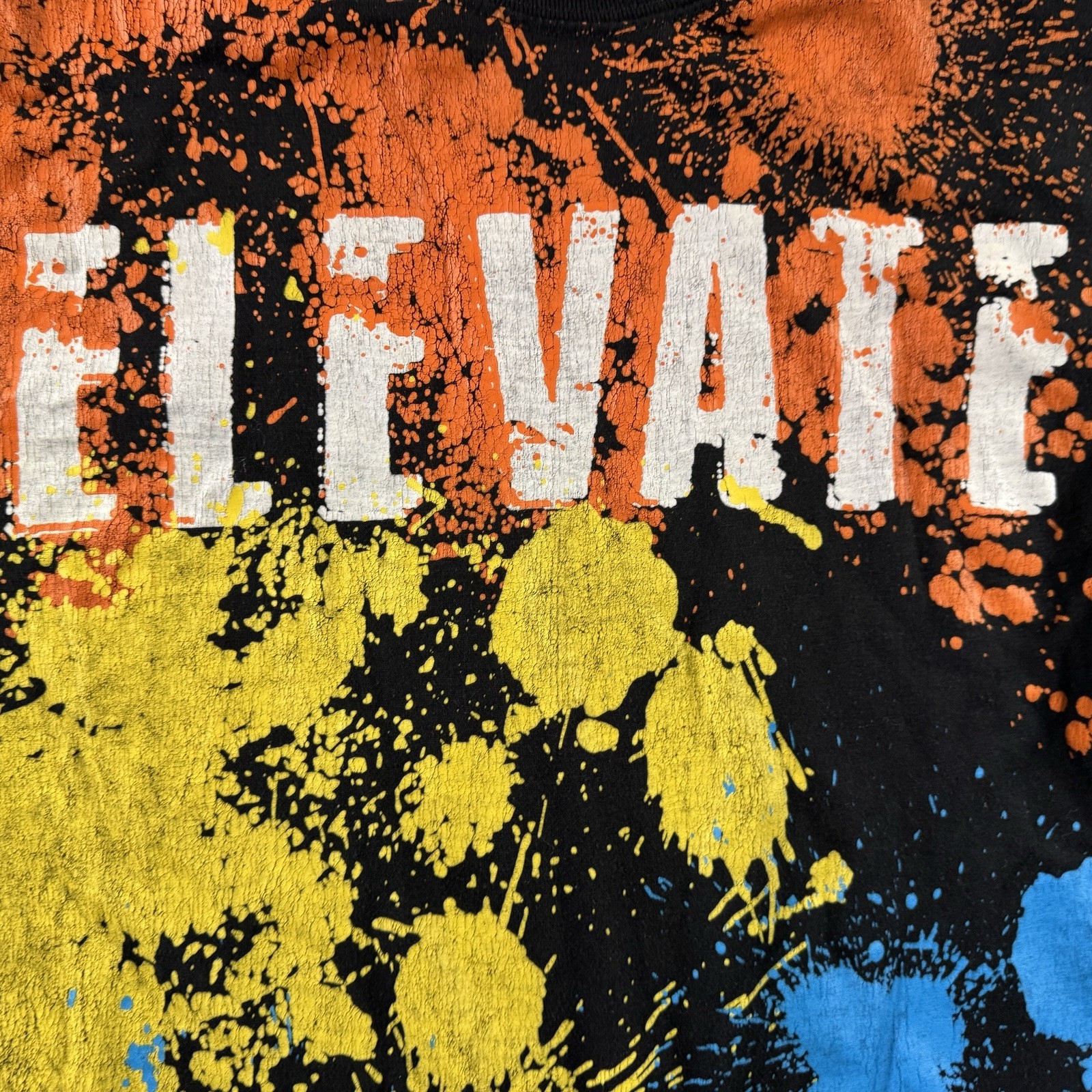 Encrypted Elevate Paint Splatter Graphic T-Shirt … - image 2