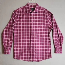 Jos A Bank Shirt Men's Large Traveler's Collection Long Sleeve Button Up 