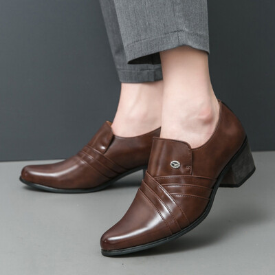 Big Size Mens Business Party Formal High Heel Shoes Wedding