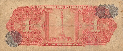 Messico 1 Peso 10.2.1954 Serie DY Prefisso Q Banconota Circolata N #20 - Foto 2 di 2