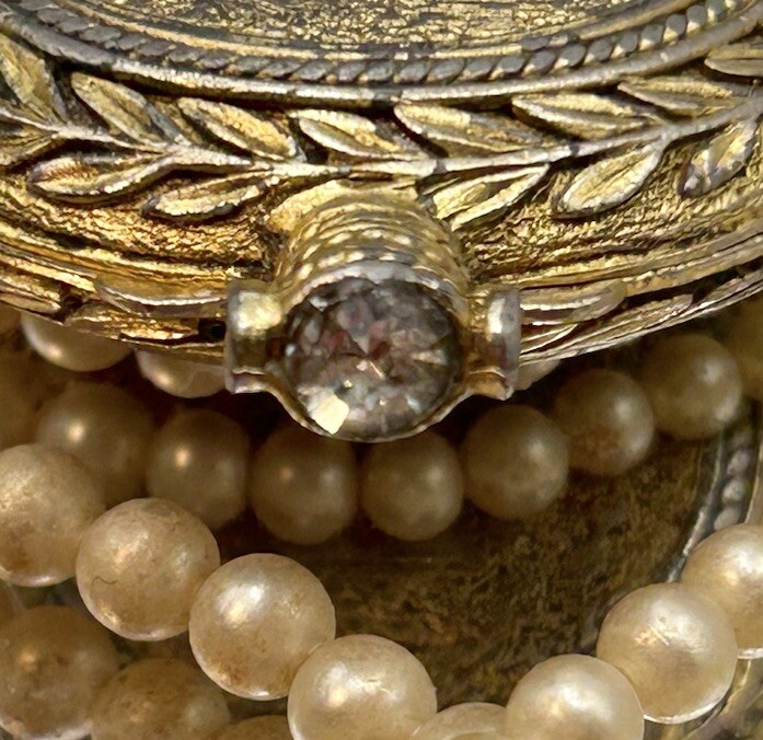 Vtg Max Factor Solid Perfume Locket/ Pendent 1.5”… - image 4