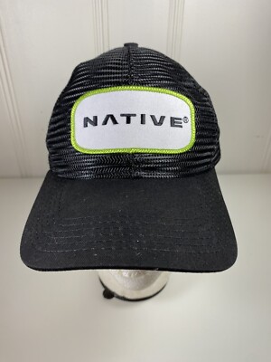 Native Trucker Mesh Adjustable Hat Made In USA Black