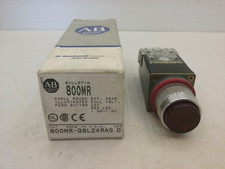 ALLEN BRADLEY 800MR-QBL24RAS SMALL ROUND EXT. HEAD PUSHBUTTON 24V SERIES D NIB