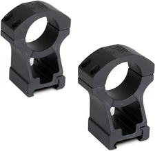 "High Profile Picatinny Scope Rings with See-Through Base "