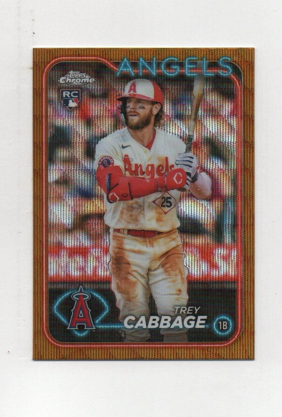 2024 Topps Chrome Trey Cabbage RC Rookie Gold Wave Refractor 20/50 #226 Angels