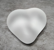 Matte Glass Heart Paperweight