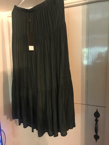 luxzuz green maxi skirt size 40 bnwt