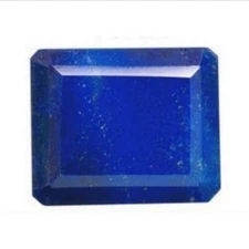 LAPIS FACETED 8 x 6 MM EMERALD CUT ALL NATURAL BEAUTIFUL COLOR F-3601